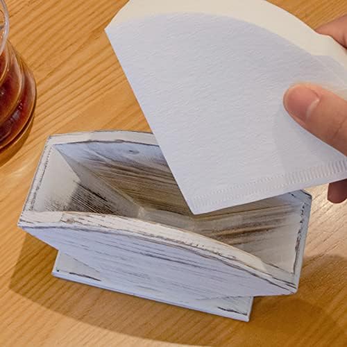 ANBOXIT Coffee Filter Holder, Farmhouse White