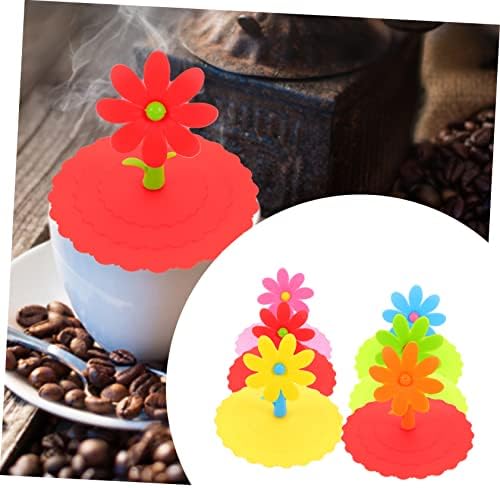 Unomor Flower Silicone Mug Covers, 6-Piece Set