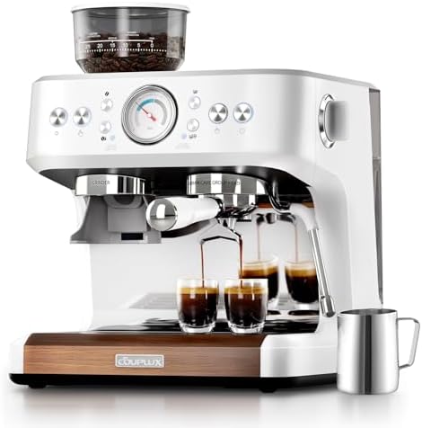 COUPLUX 50s Espresso Machine with Grinder, 58mm, 15 Bar