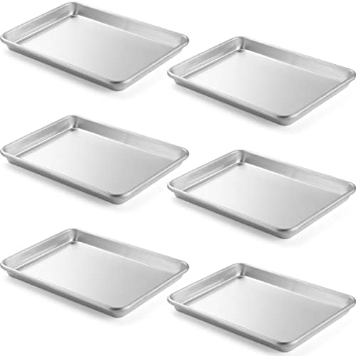 CURTA 6 Pack Aluminum Sheet Pan, NSF Listed 1/4 Quarter Size