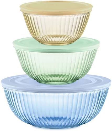 Pyrex Colors Tinted 3-Pack Glass Mixing Bowls