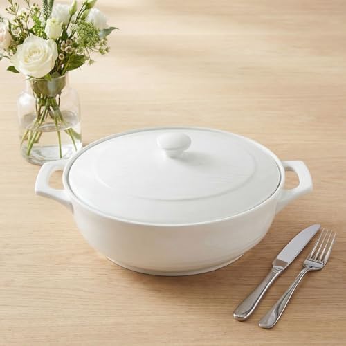 9" x 6.5" Oval Ceramic Casserole Dish with Lids