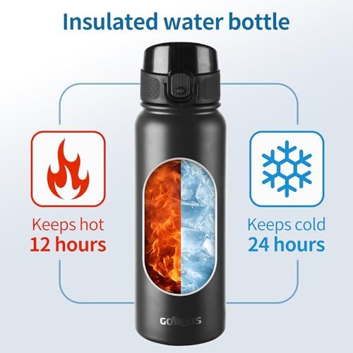 GOPPUS Insulated Water Bottle 20oz Stainless Steel BPA-Free Sports