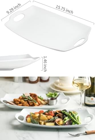 LAUCHUH Turkey Platter for Thanksgiving, 16 inch Serving Tray with