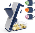 Mandoline Slicer for Kitchen, White Blue