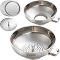 2pcs Canning Funnels for Filling Mason Jars with Strainer, Food Grade