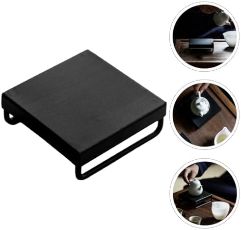Iron Teapot Stand Black Vintage Holder for Desktop Tea Service and