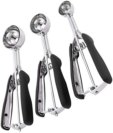 Ice Cream Scoop Set, 304 Stainless Steel Ice Cream Spoon 3 Pack