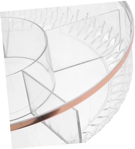 SECFOU Divided Snack Serving Tray with Lid Plastic Single Layer