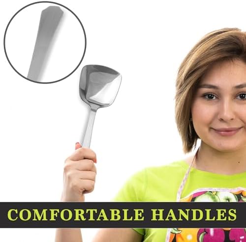 304 Stainless Steel Serving Spoon Set (6-Piece) – Soup Ladle, Rice