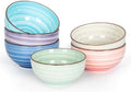 KitchenTour 24 OZ Cereal Bowls Set of 6, Ceramic Soup Bowls for