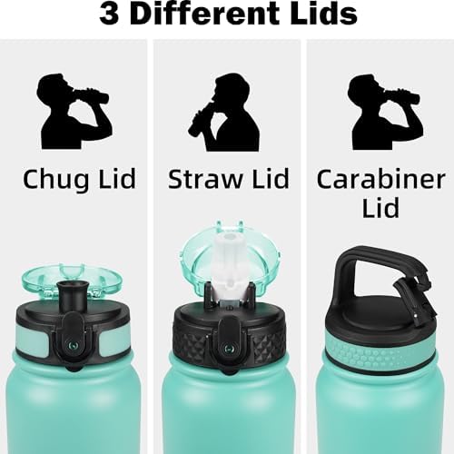Oldley Insulated Water Bottle 20oz for Adults Kids Stainless Steel