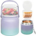2 - in - 1 Soup Thermo for Hot Food 14oz with Snack Box Container Leak