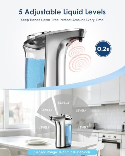 Automatic Soap Dispenser,17oz/500ml Touchless Dish Soap Dispenser