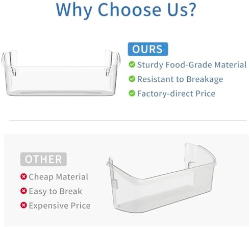 (2-Pack) UPGRADED 242126602 Refrigerator Door Shelves Bin Replacement