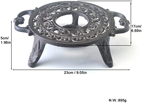 Heavy Duty Cast Iron Teapot Dish Warmer Stable Holder for Tealight