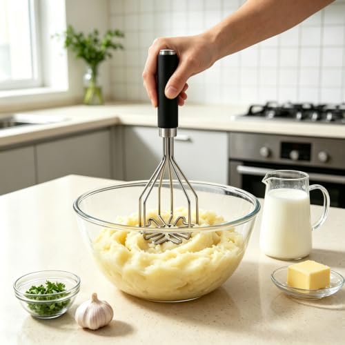 Stainless Steel Potato Masher Kitchen Tools for Potatoes, Veggies