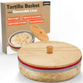 Tortilla Warmer Basket w Removable Insulation Liner, 9.4'' Large
