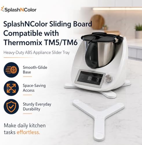 SplashNColor Slider for Thermomix TM5, White, 1 Pack
