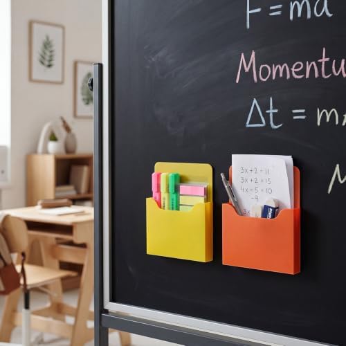 Gilprop 8 Pack Magnetic File Folder Holder for Whiteboard Classroom