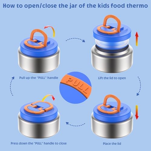 DaCool Upgraded Kids Lunch Box with Thermo for Hot Food 1400ml Child