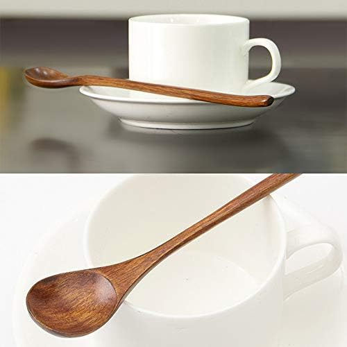 6Pcs Small Wood Coffee Spoons for Serving Honey Jars Stir Wooden