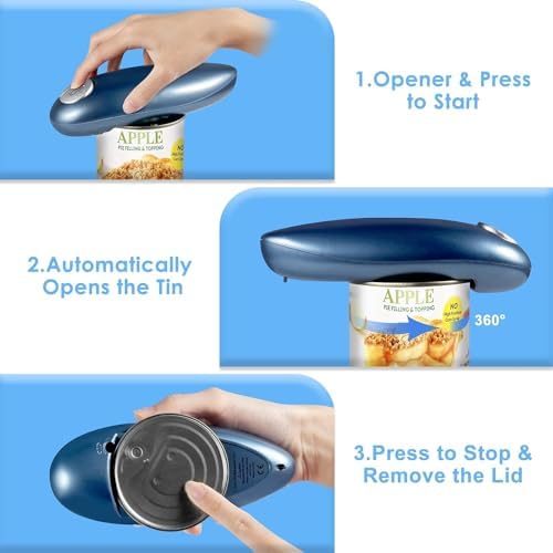 One-Touch Electric Can Openers Automatic Hand Free Can Opener for