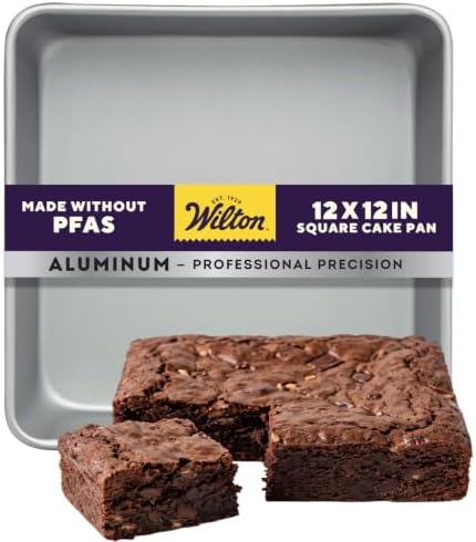 Wilton Aluminum Square Cake Pan, Made Without PFAS, 12 x 12 in.