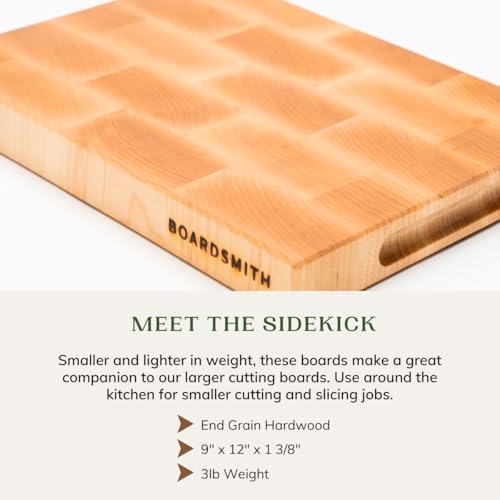 The Boardsmith Maple Sidekick End Grain Cutting Board