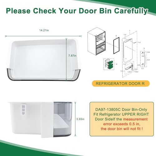 DA97-13805C Door Shelf Bin Compatible with samsung RF28R7201SR