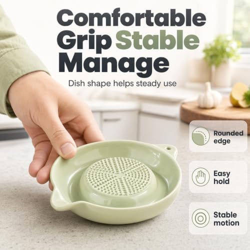 2026 New Ceramic Grater Plate for Ginger and Garlic
