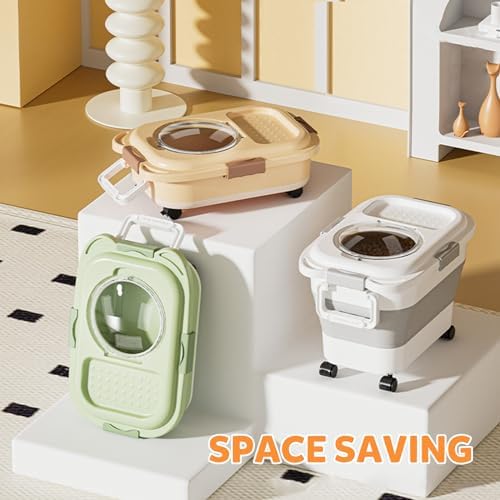 Pet Food Container, Collapsible Dog Food Storage Container with