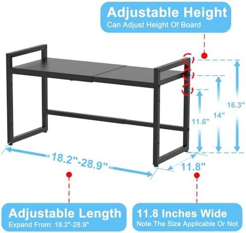 Expandable Metal Storage Shelves, 110LBS
