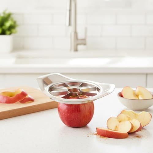 Apple Slicer Corer, Stainless Steel Fruit Cutter for Uniform Wedges