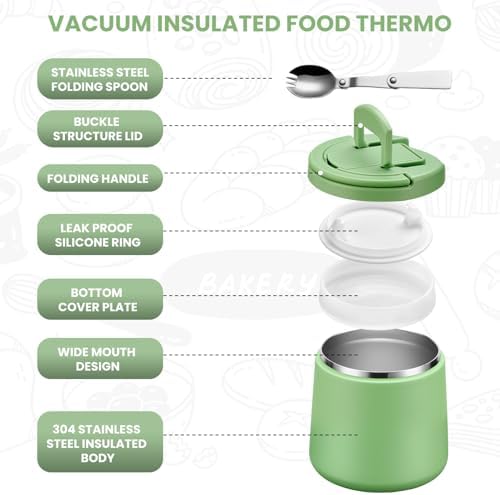 Itslife 20oz Vacuum Insulated Soup Thermo for Hot Food, Kids Lunch