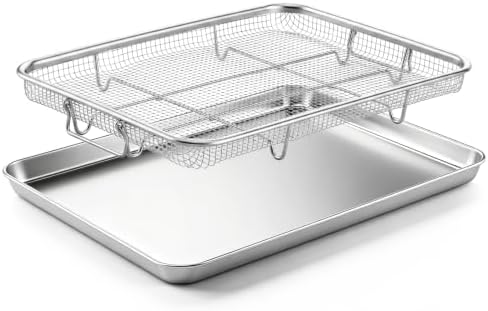 Onader Air Fryer Basket and Tray, 16x12 In Stainless Steel Baking