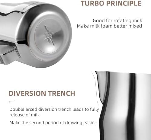 MHW-3BOMBER Milk Frothing Pitcher 12oz/350ml Milk Frother Cup Espresso