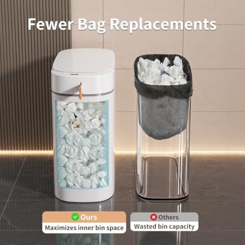 3.5 Gallon Automatic Bathroom Trash Can with Lid