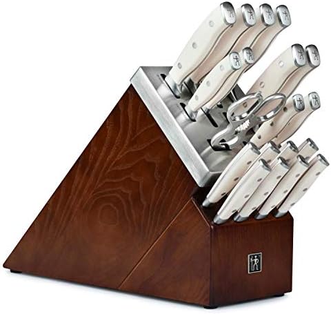 Henckels Forged Accent 20 Piece Knife Block Set, Off-White