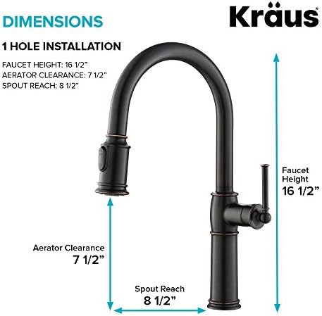 KRAUS KPF-1682ORB Sellette Pull-Down Kitchen Faucet, Oil Rubbed Bronze