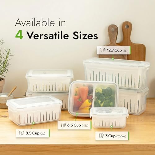 carrotez 16.9 Cup Produce Saver Container for Fridge