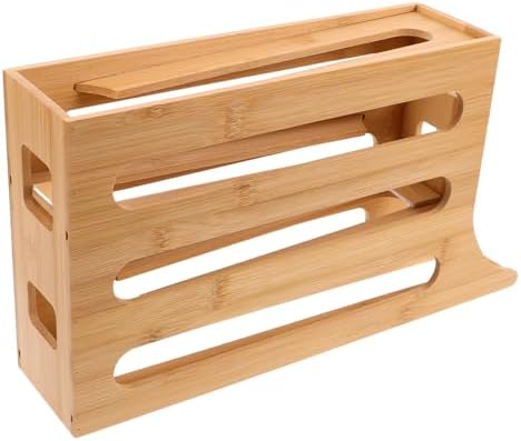 Xmas Rolling Egg Holder for Fridge 4 Tiers Wooden Drawer