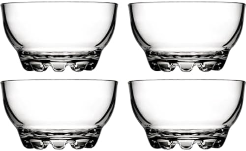 BOHEM'S Clear Glass Bowls Set for Kitchen, Small Serving Bowls for