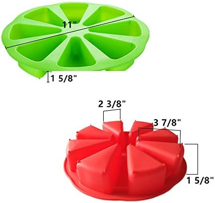 2 Pack Silicone Baking Molds, Triangle Cake Pan DIY/8 Cavity Silicone