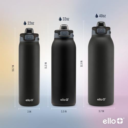 Ello Pop & Fill Insulated Stainless Steel Water Bottle with Quick Fill