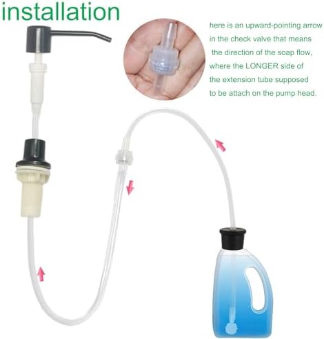 Under Sink Soap Dispenser Extension Tube Kit, 47" Hose