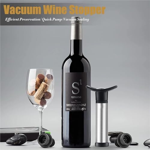 Wine Stopper 4 SET Wine Stopper With Vacuum Pump Home Barware Sealing
