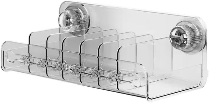 Spice Rack, Adhesive Cabinet Door Organizer with Strong Suction Cups
