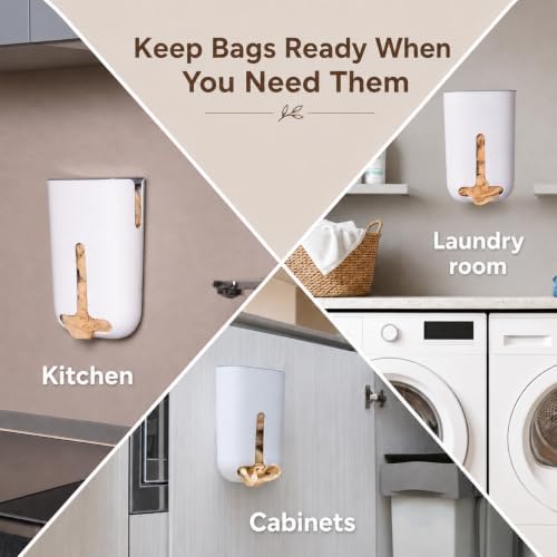 Plastic Bag Holder, Wall Mount Grocery Bag Dispenser