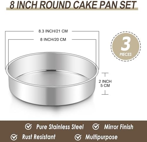 Baking Sheet with Rack & Cake Pan Set, Homikit Stainless Steel Quarter
